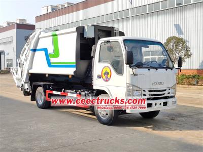 Isuzu 7 cbm hook lift compactor truck