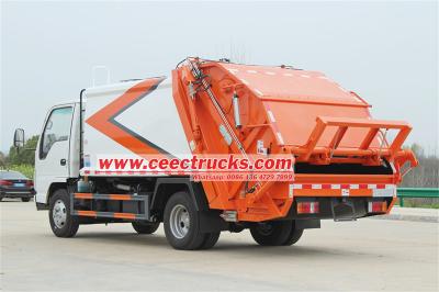 ISUZU 6CBM refuse compactor truck for sale