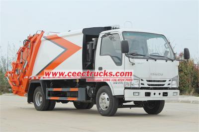 ISUZU 6CBM refuse compactor truck for sale