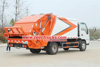 ISUZU 6CBM refuse compactor truck for sale