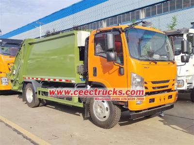 ISUZU NPR 8CBM 10 yard rear loader trash compactor