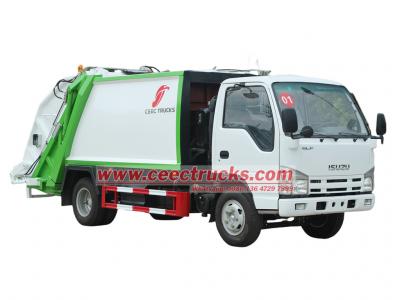 ISUZU mini ELF NKR 5CBM rear loader garbage truck