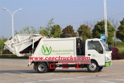 ISUZU NKR 6CBM rear end loader garbage compactor truck