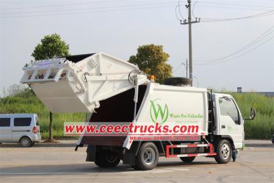 ISUZU NKR 6CBM rear end loader garbage compactor truck