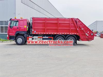 HOWO 25 cbm truck trash compactor