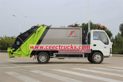 ISUZU NKR 5CBM rear loader compactor garbage lorry