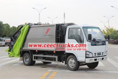 ISUZU NKR 5CBM rear loader compactor garbage lorry