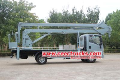 Isuzu 14m aerial platform with manlifter