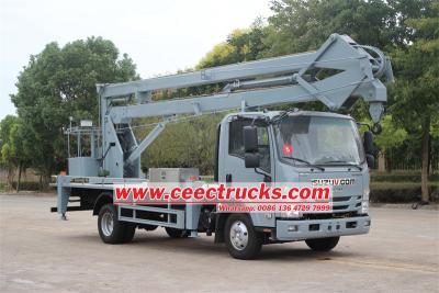 Isuzu 14m aerial platform with manlifter