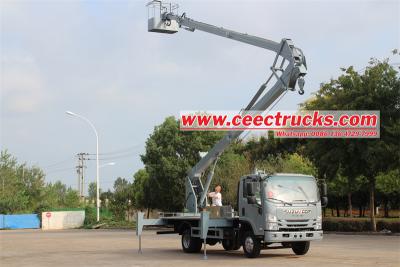 Isuzu 14m aerial platform with manlifter