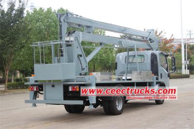 Isuzu 14m aerial platform with manlifter