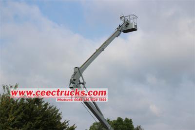 Isuzu 14m aerial platform with manlifter