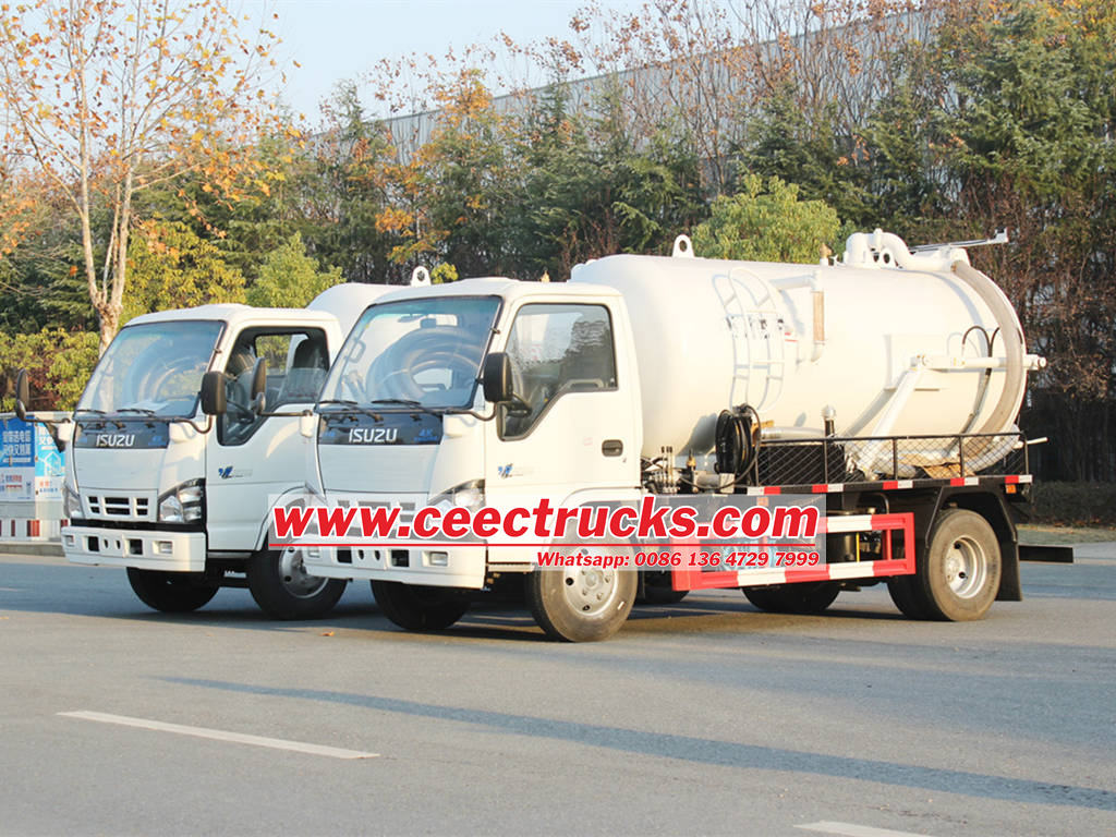 Working principle of ISUZU vacuum pump trucks