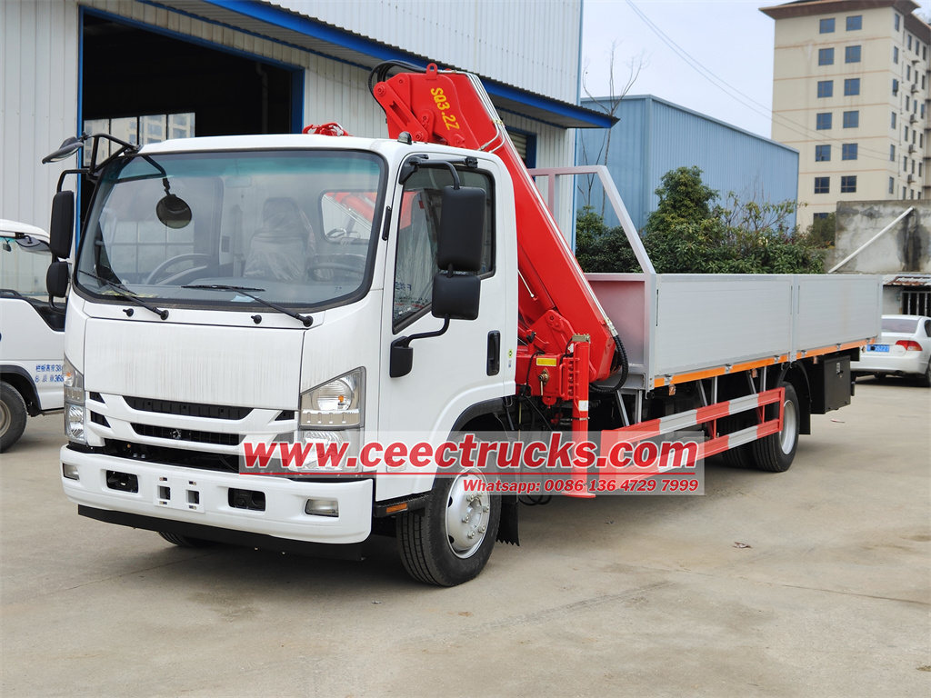 Why Isuzu crane truck mounted with Aluminium Alloy dropside body?