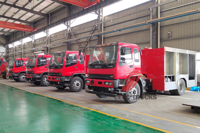 4 units ISUZU FVR Water Tank Fire Truck in production