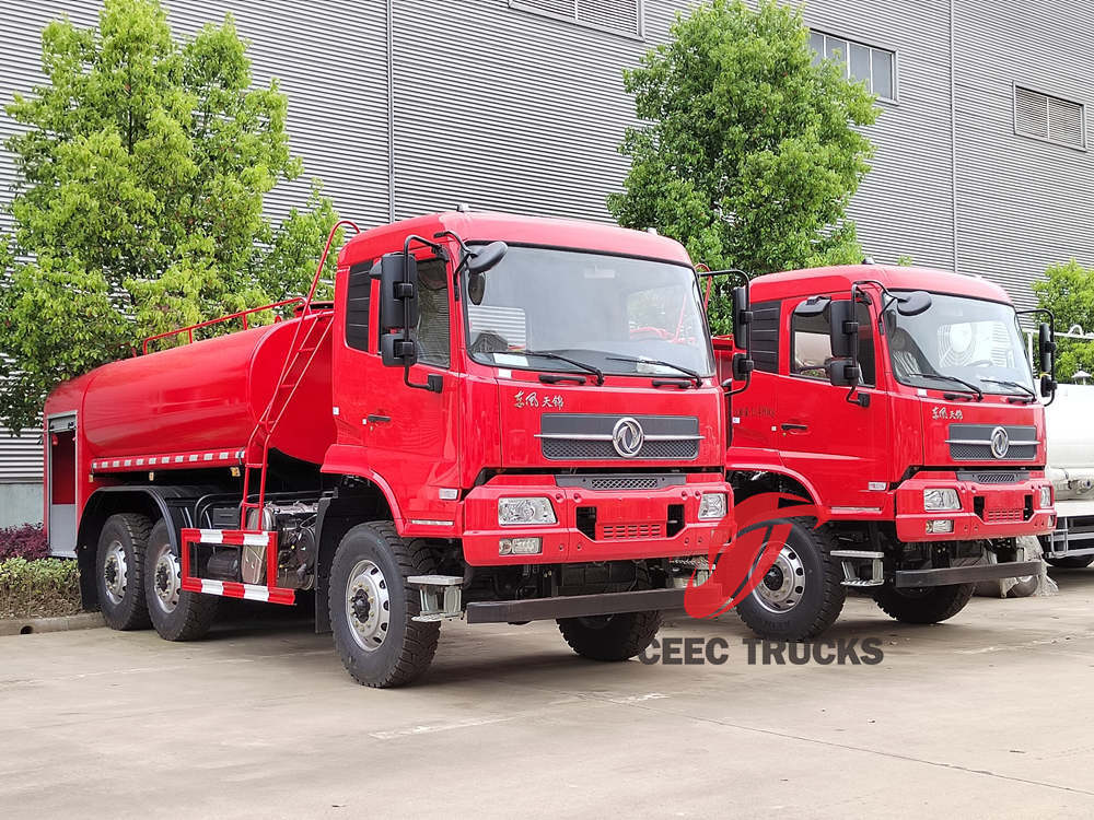 DONGFENG 6x6 off road military fire water tank truck are export to Ethiopia