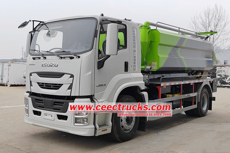 Isuzu 10 cbm combined sewer cleaning truck